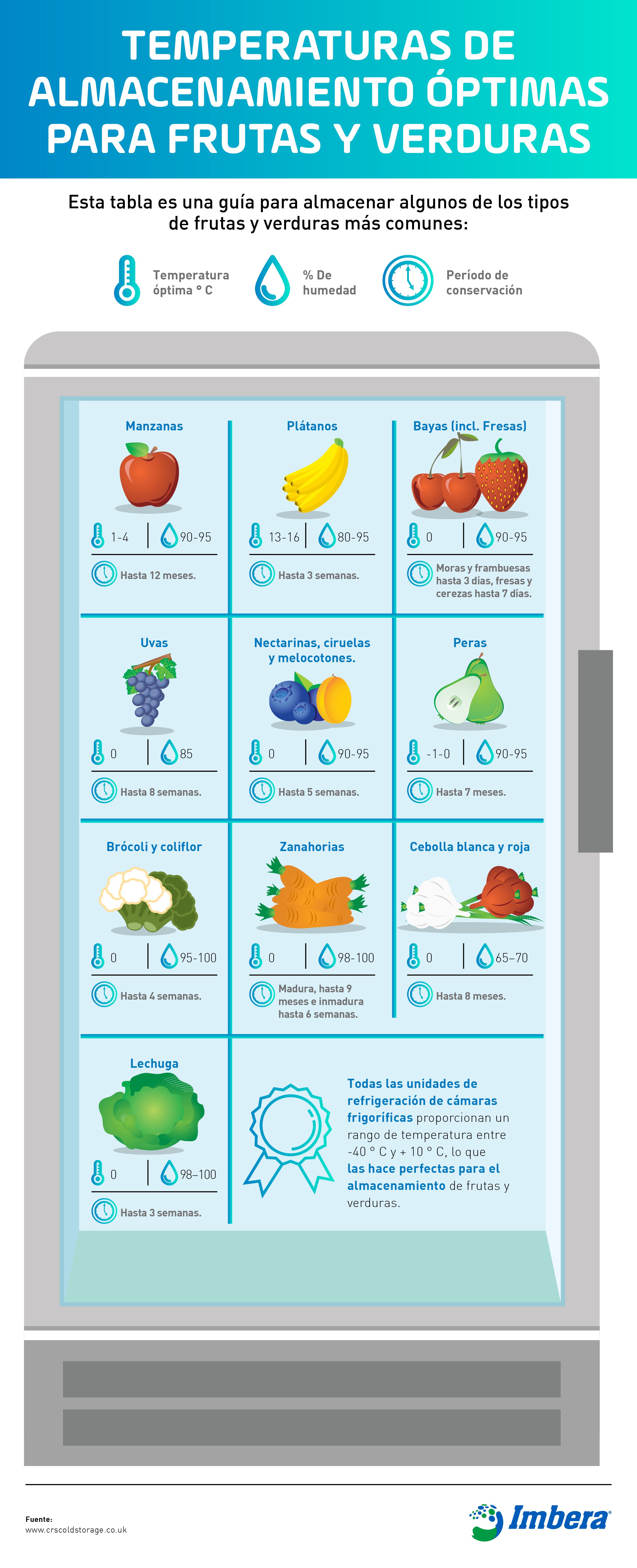 Consejos para la refrigeración de frutas y verduras [Infografía]